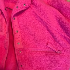 Free people jacket. Size small, neon pink super vibrant and bright color.